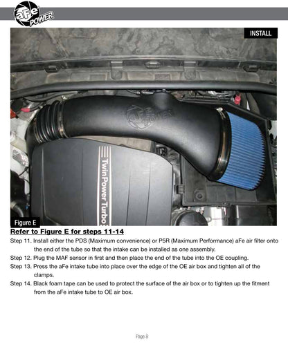 aFe Magnum FORCE Stage-2 Pro DRY S Cold Air Intake | BMW 335i/xi (11-13) (51-31912)