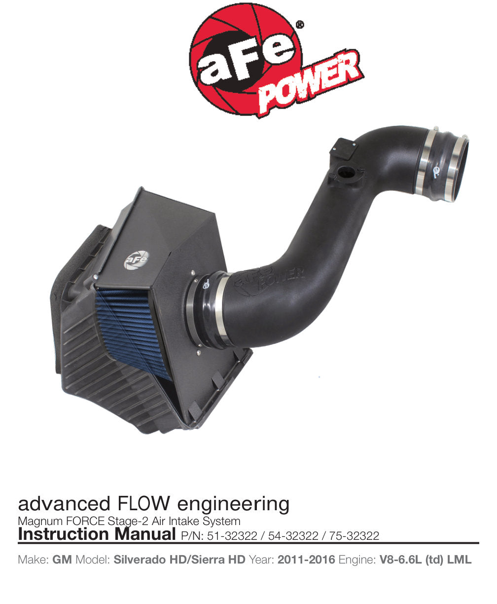 aFe Magnum FORCE Stage-2 Cold Air Intake | GM Diesel V8 6.6L (11-15) (51-32322)