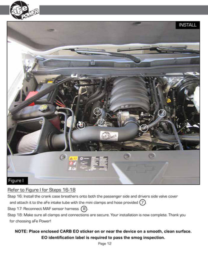 aFe Magnum FORCE Stage-2 Cold Air Intake GM Silverado/Sierra 1500 V8 5.3/6.2L (14-17) (51-32332)