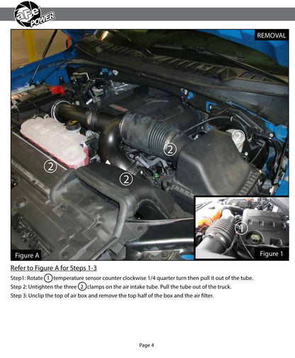 aFe Stage-2 V6 2.7/3.5L Cold Air Intake w/ Pro DRY S | Ford F-150 (51-32642-1B)