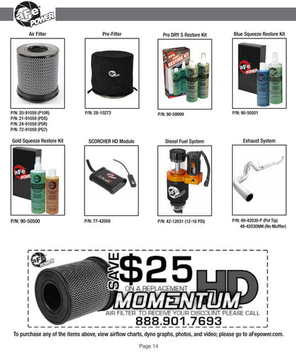 aFe Momentum HD Cold Air Intake System w/ Pro DRY S Filter | Dodge 10-12 L6-6.7L (51-72004)