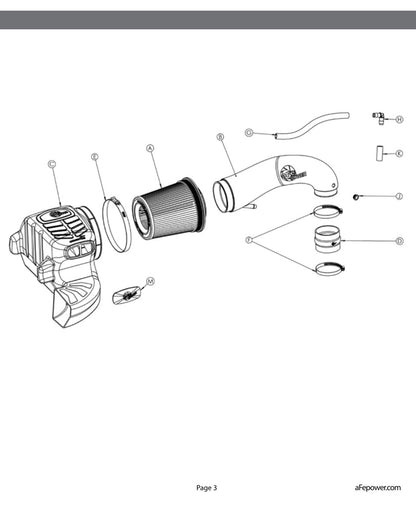 aFe Momentum GT CAI w/ Pro DRY S Filter Dodge Ram 09-24 (51-72102)