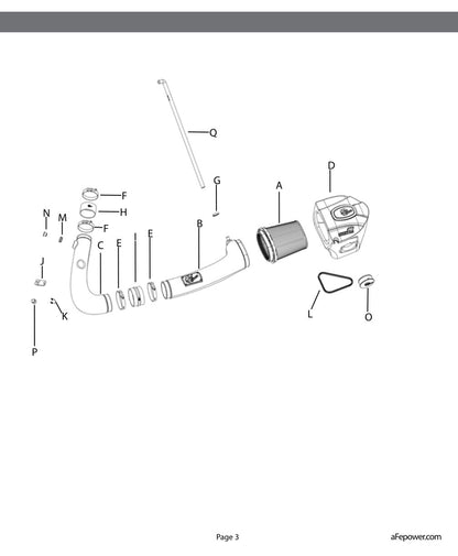 aFe Momentum GT Dry S Stage-2 Intake System | Dodge Challenger/Charger V6-3.6L (11-15) (51-72201-R)