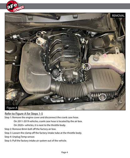 aFe Momentum GT Dry S Stage-2 Intake System | Dodge Challenger/Charger V6-3.6L (11-15) (51-72201-R)