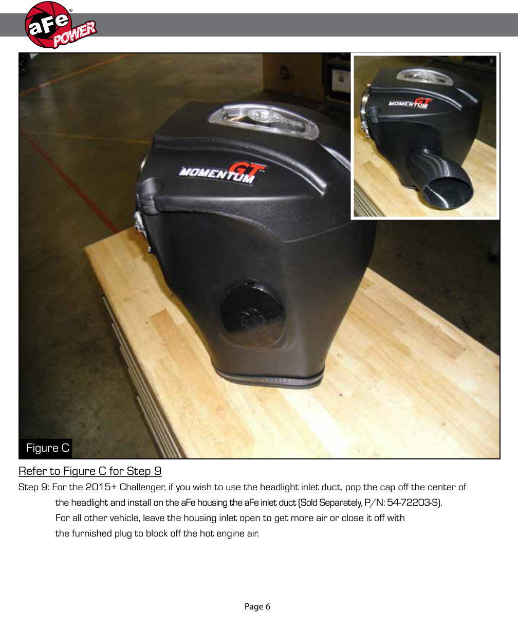 aFe Momentum GT Pro Dry S Stage-2 Intake | Dodge Challenger/Charger R/T 5.7L HEMI (11-15) (51-72202-R)
