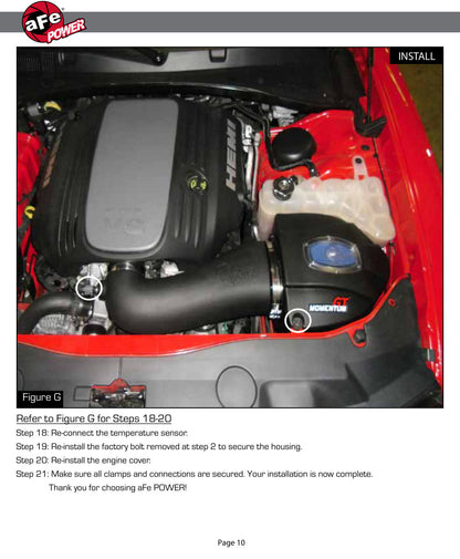 aFe Momentum GT Pro Dry S Stage-2 Intake | Dodge Challenger/Charger R/T 5.7L HEMI (11-15) (51-72202-R)