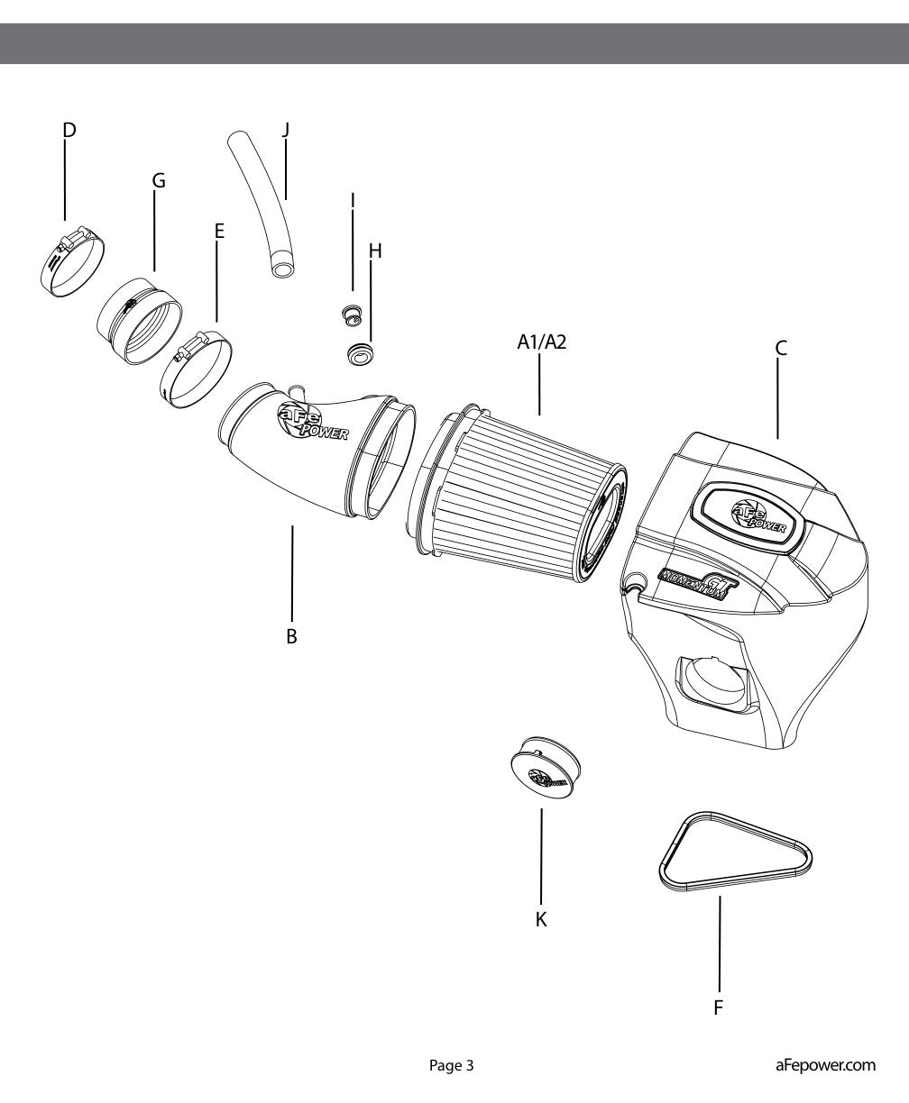 aFe Momentum GT D&S CAI | Challenger/Charger R/T V8 6.4L HEMI (11-15) (51-72203)