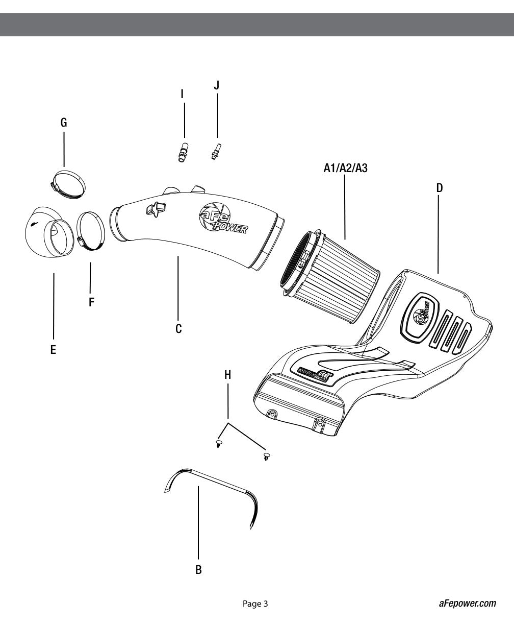 aFe Momentum GT Cold Air Intake System w/ Pro DRY S Filter | Ford F-150 V8 5.0L (15-17) (51-73114)