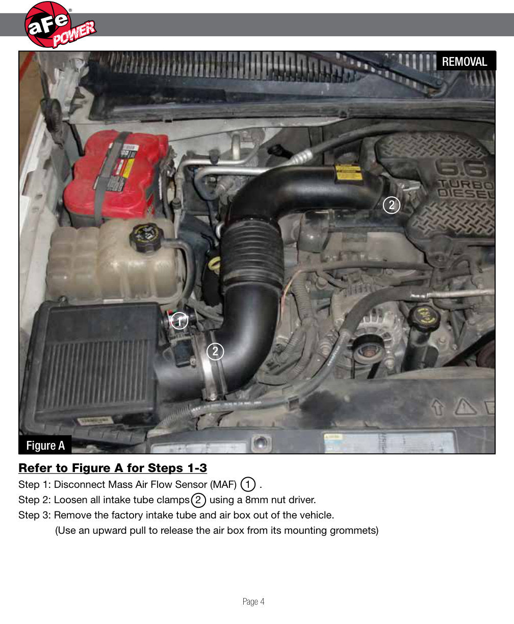 aFe Momentum HD Cold Air Intake | GM Diesel V8-6.6L LLY (04.5-05) (51-74002) (SPF74002-12K)