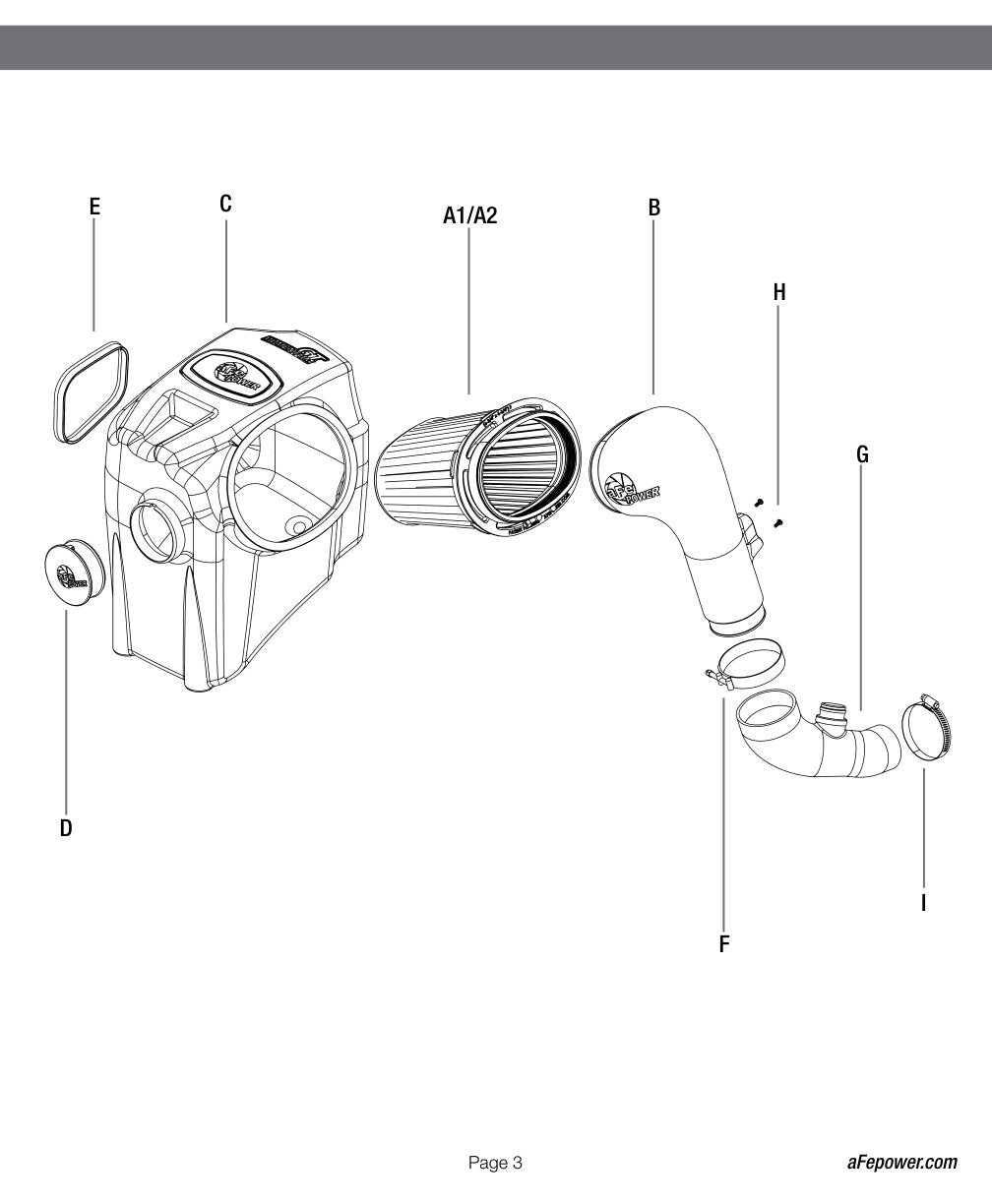 aFe Momentum GT D&S CAI | Colorado 2.8L L4 Duramax (16-21) (51-74007)