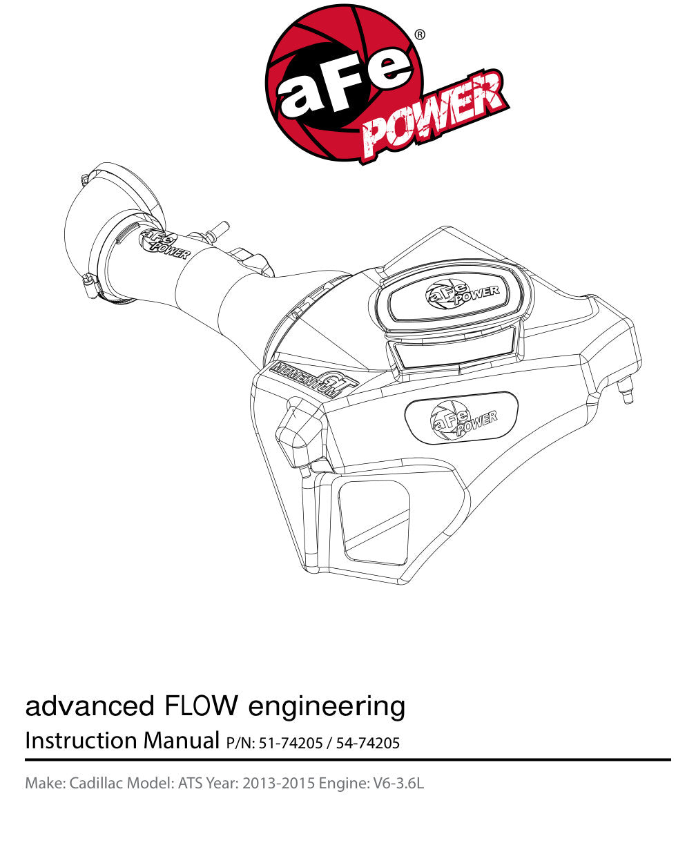 aFe Momentum Air Intake System | Cadillac ATS 13-19 (51-74205)