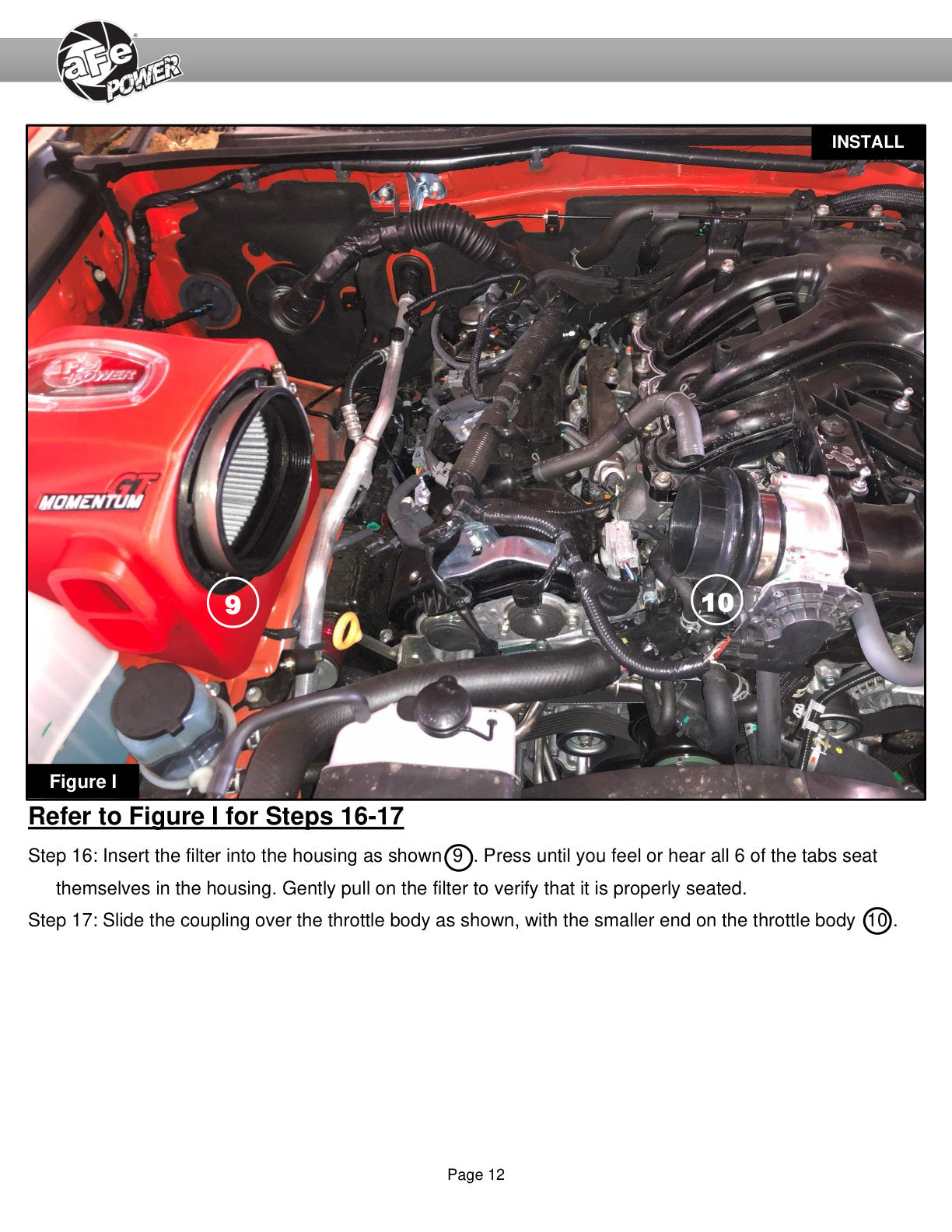 aFe Momentum GT Red Edition Cold Air Intake | Toyota Tacoma V6 3.5L (16-23) (51-76005-R)