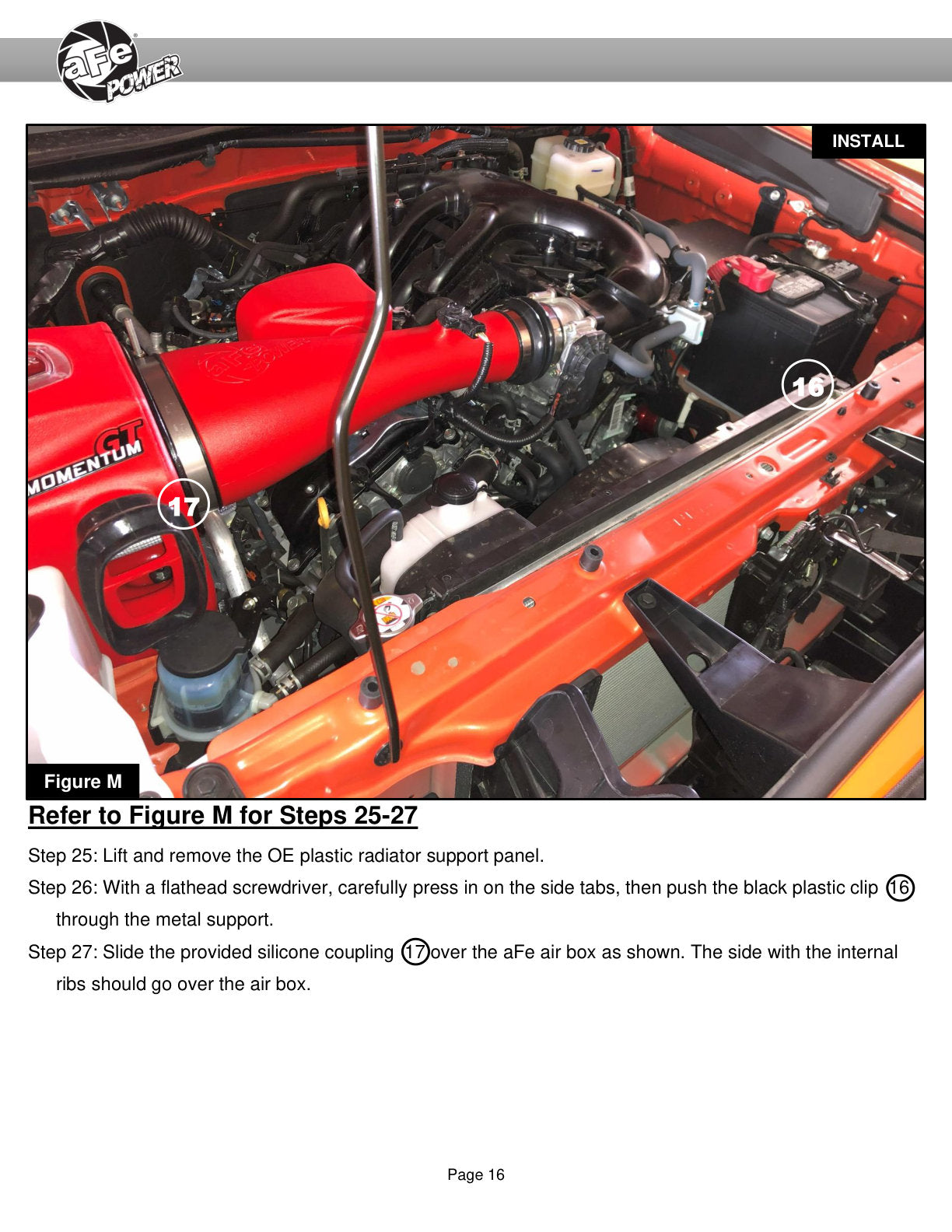 aFe Momentum GT Red Edition Cold Air Intake | Toyota Tacoma V6 3.5L (16-23) (51-76005-R)