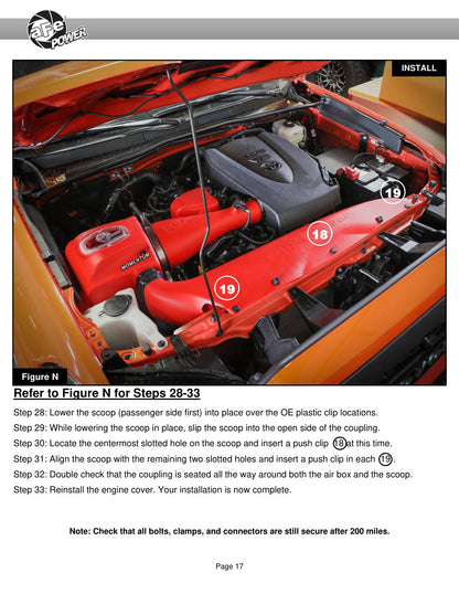 aFe Momentum GT Red Edition Cold Air Intake | Toyota Tacoma V6 3.5L (16-23) (51-76005-R)