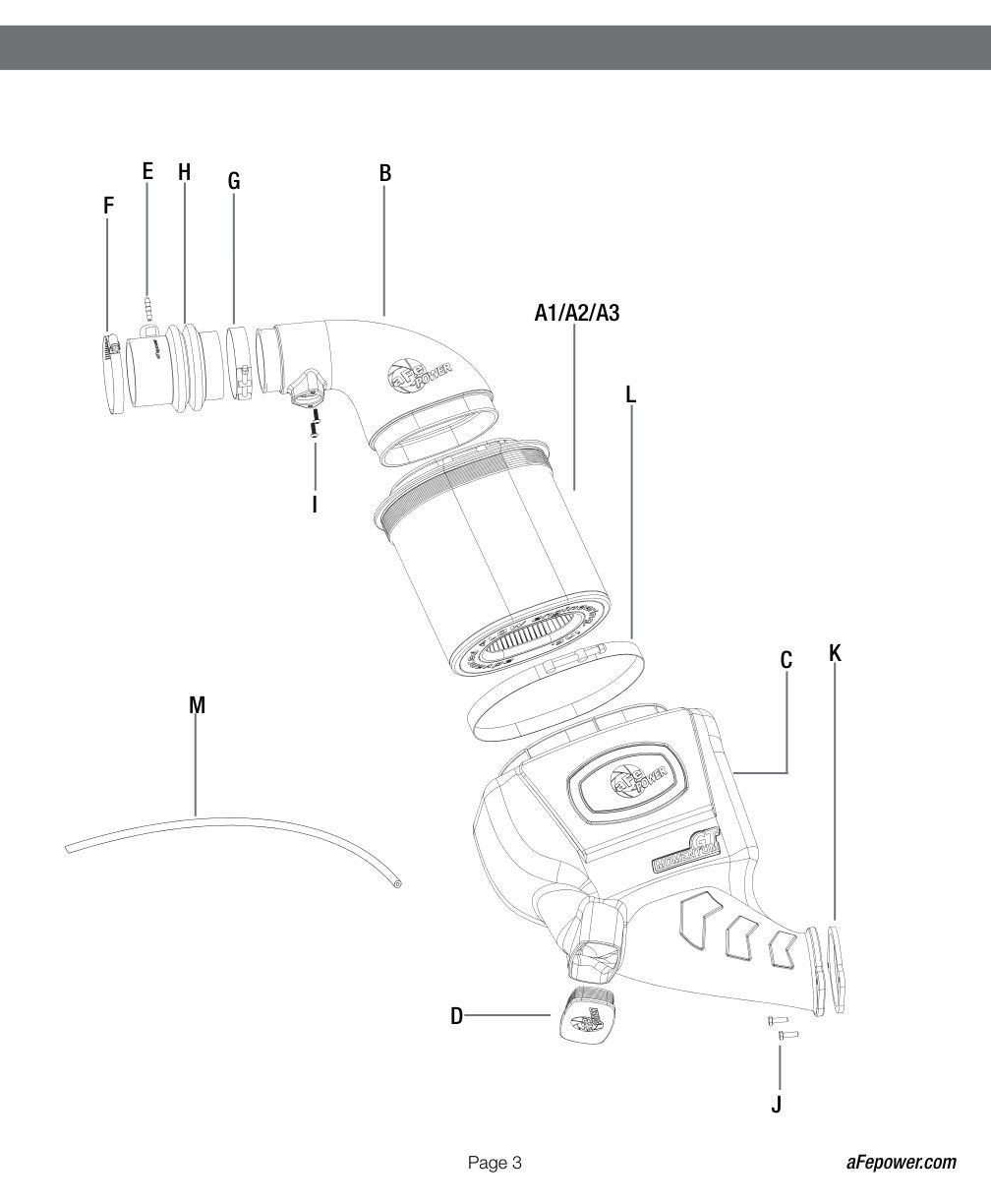 aFe Momentum GT PRO DRY S Cold Air Intake System 01-16 Nissan Patrol (Y61) I6-4.8L