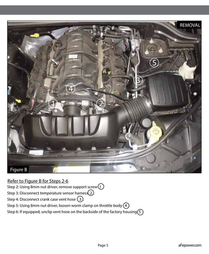 aFe Momentum GT Pro DRY S Cold Air Intake | Jeep GC WK2 V8 5.7L HEMI (11-17) (51-76205-1)