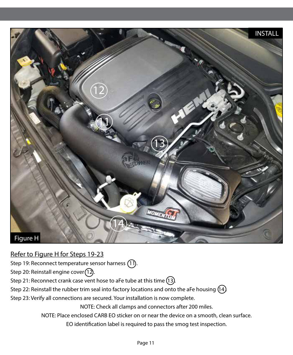 aFe Momentum GT Pro DRY S Cold Air Intake | Jeep GC WK2 V8 5.7L HEMI (11-17) (51-76205-1)