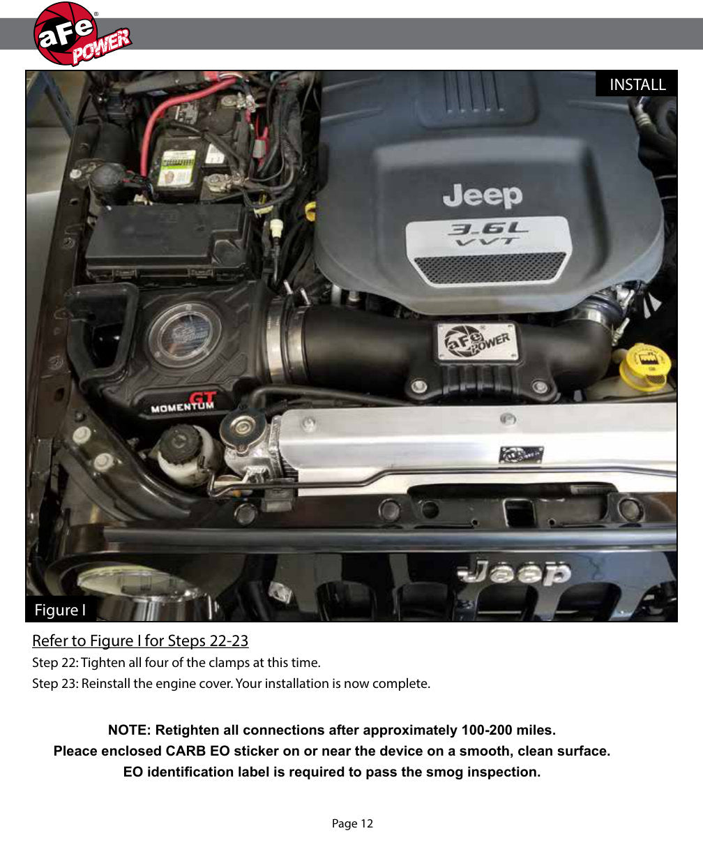 aFe Momentum GT Pro DRY S Cold Air Intake System | Jeep Wrangler JK V6 3.6L (12-18) (51-76212)