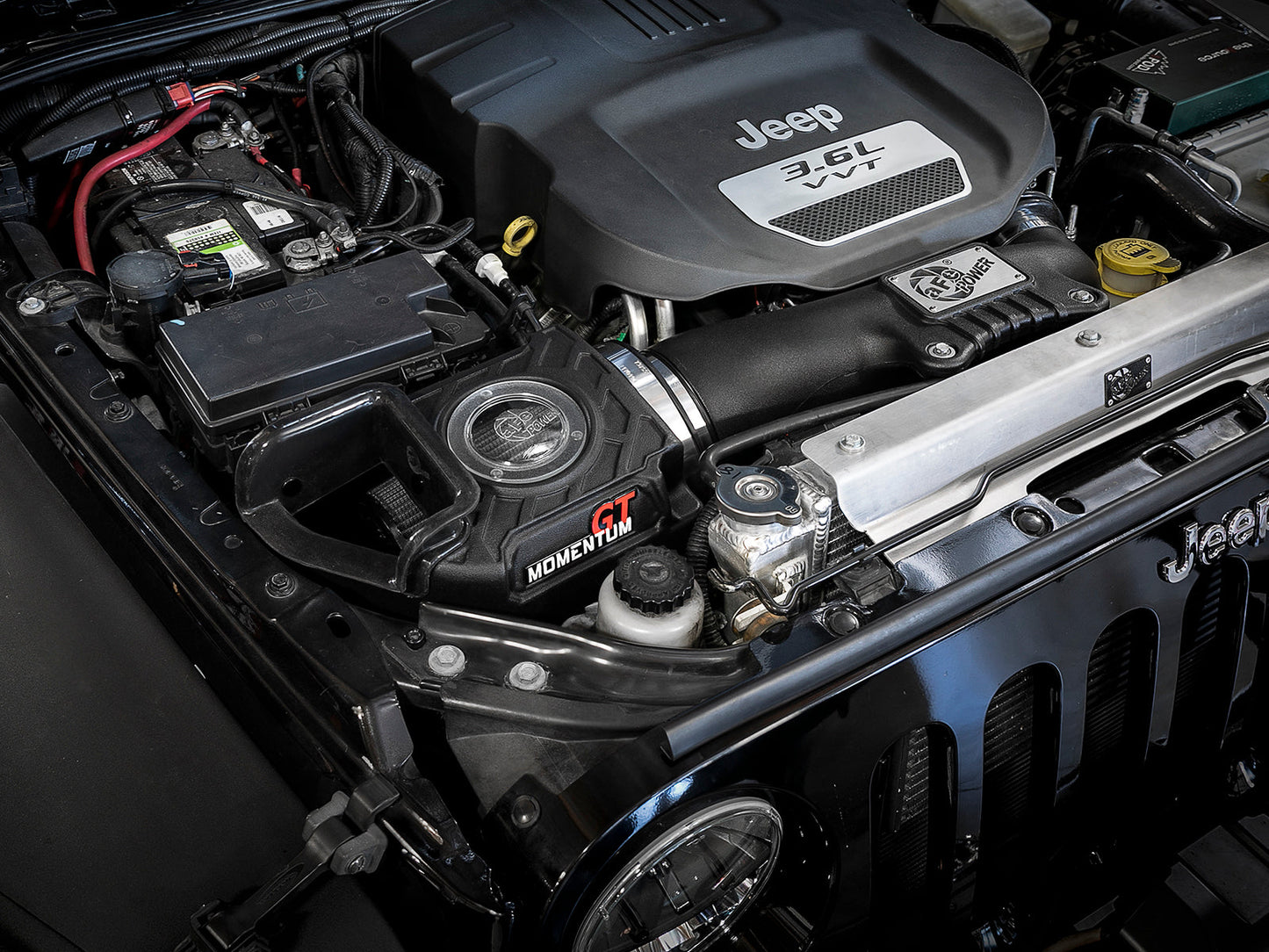 aFe Power Momentum GT Pro DRY S Cold Air Intake System 12-18 Jeep Wrangler JK V6 3.6L (51-76212)