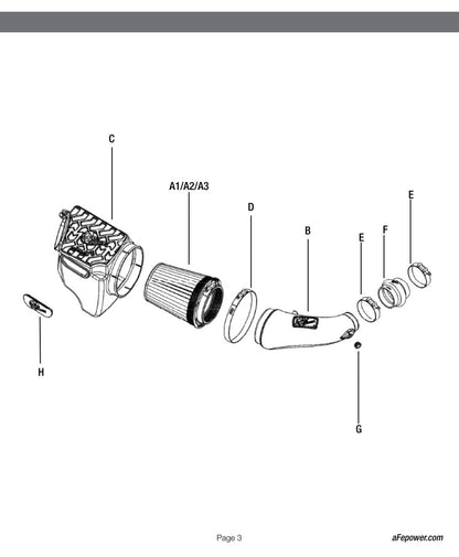 aFe Momentum GT Stage 2 Dry S Intake Jeep V6 3.8L (07-11) (51-76213) | JK