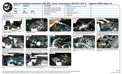 aFe MagnumFORCE Stage-2 Intake | Toyota Tundra/Sequoia (07-22) (51-81174)