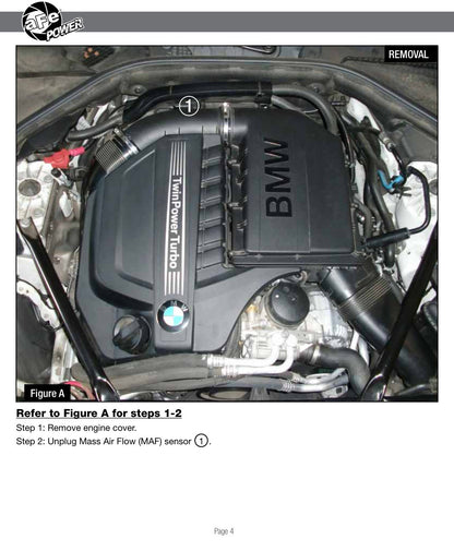 aFe MagnumFORCE Stage-2 Si Pro DRY S Intake | BMW 535i F10 L6 3.0L N55 (11-16) (51-82082-1)