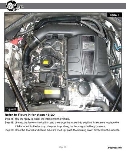 aFe MagnumFORCE Stage-2 Si Pro DRY S Intake | BMW 535i F10 L6 3.0L N55 (11-16) (51-82082-1)