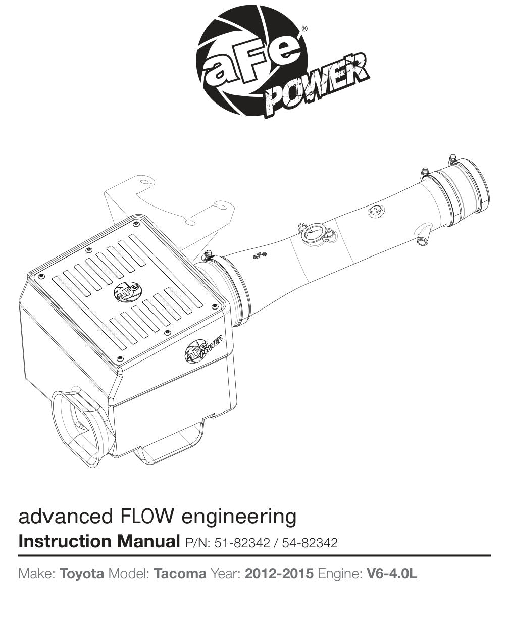 aFe MagnumFORCE Stage-2 Si Intake w/Pro Dry S | Toyota Tacoma V6 4.0L 2012-2013 (51-82342)
