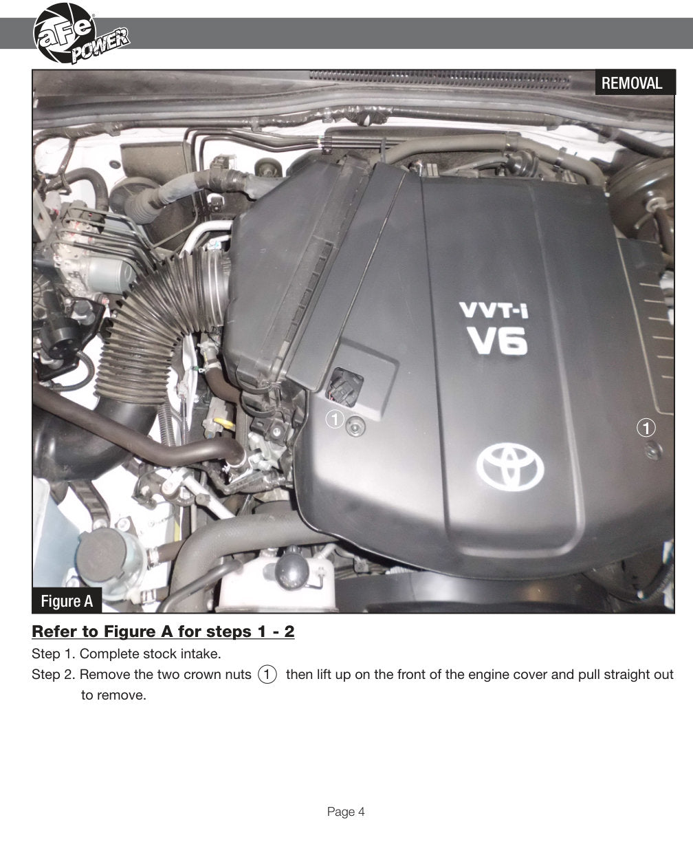 aFe MagnumFORCE Stage-2 Si Intake w/Pro Dry S | Toyota Tacoma V6 4.0L 2012-2013 (51-82342)