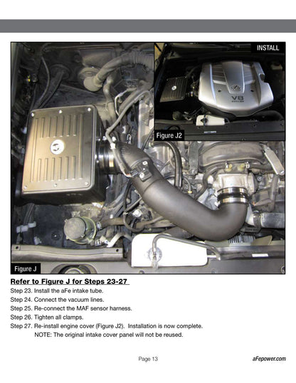 aFe MagnumFORCE Stage-2 Si Pro DRY S Intake | Lexus GX 470/Toyota 4Runner V8 4.7L (05-09) (51-82502)