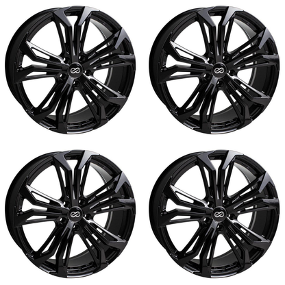 (set of 4) Enkei Vortex Black | 17x7.5" +40mm | 5x114.3mm Wheel