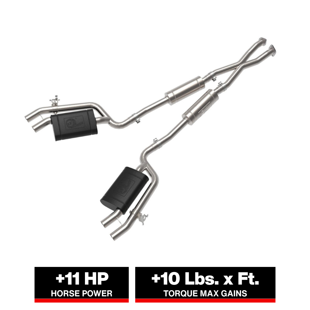 aFe Gemini XV 2.5in SS Cat-Back w/ Cut-Out | Kia Stinger GT 3.3T (18-22) (49-37025)