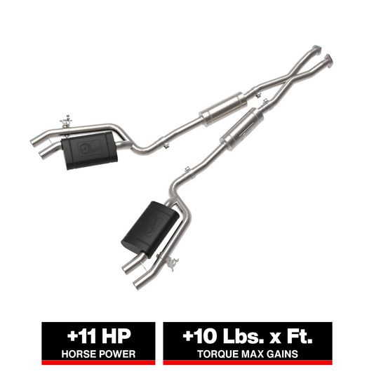 aFe Gemini XV 2.5in SS Cat-Back w/ Cut-Out | Kia Stinger GT 3.3T (18-22) (49-37025)