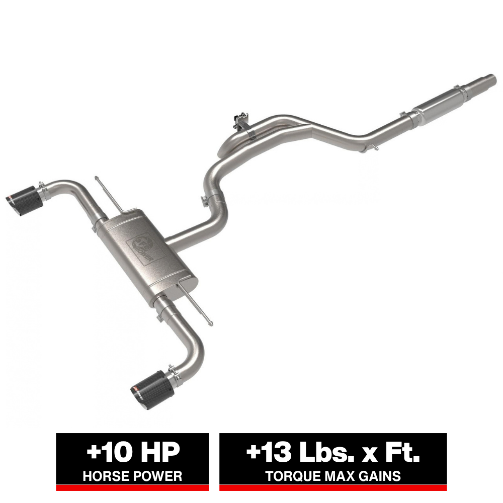 aFe Gemini XV 3-2.5in SS Cat-Back Exhaust w/ Cut-Out Tips | VW MK8 (22-23) (49-36451-P)