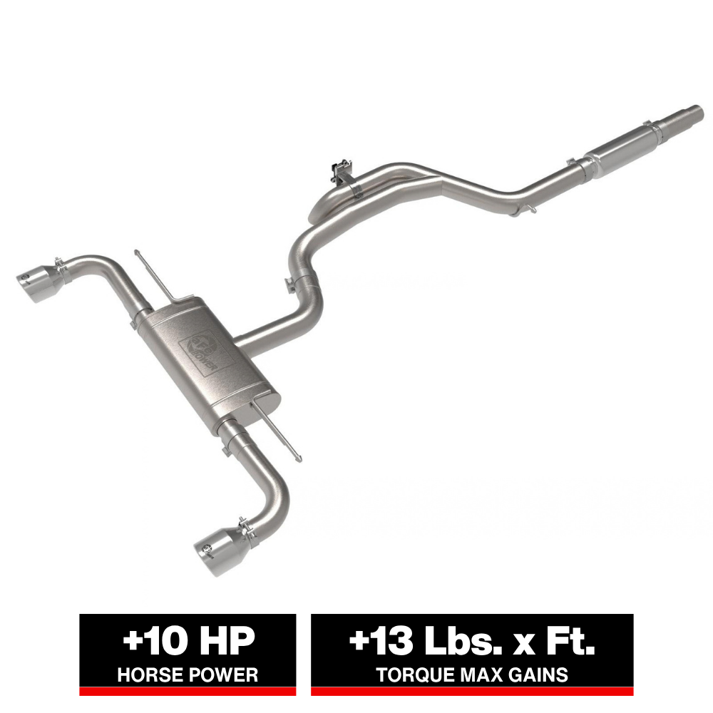 aFe Gemini XV 3-2.5in SS Cat-Back Exhaust w/ Cut-Out Tips | VW MK8 (22-23) (49-36451-P)