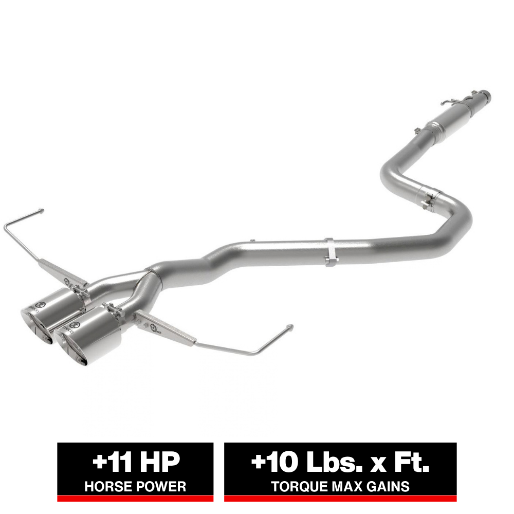 aFe Takeda 3in to 2-1/2in SS Cat-Back Exhaust | Hyundai Veloster 19-21 (49-37011-P)