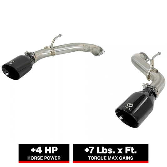 aFe Takeda 2.5in SS Axle-Back Exhaust | Infiniti Q60 (17-22) (49-36133NM-C)