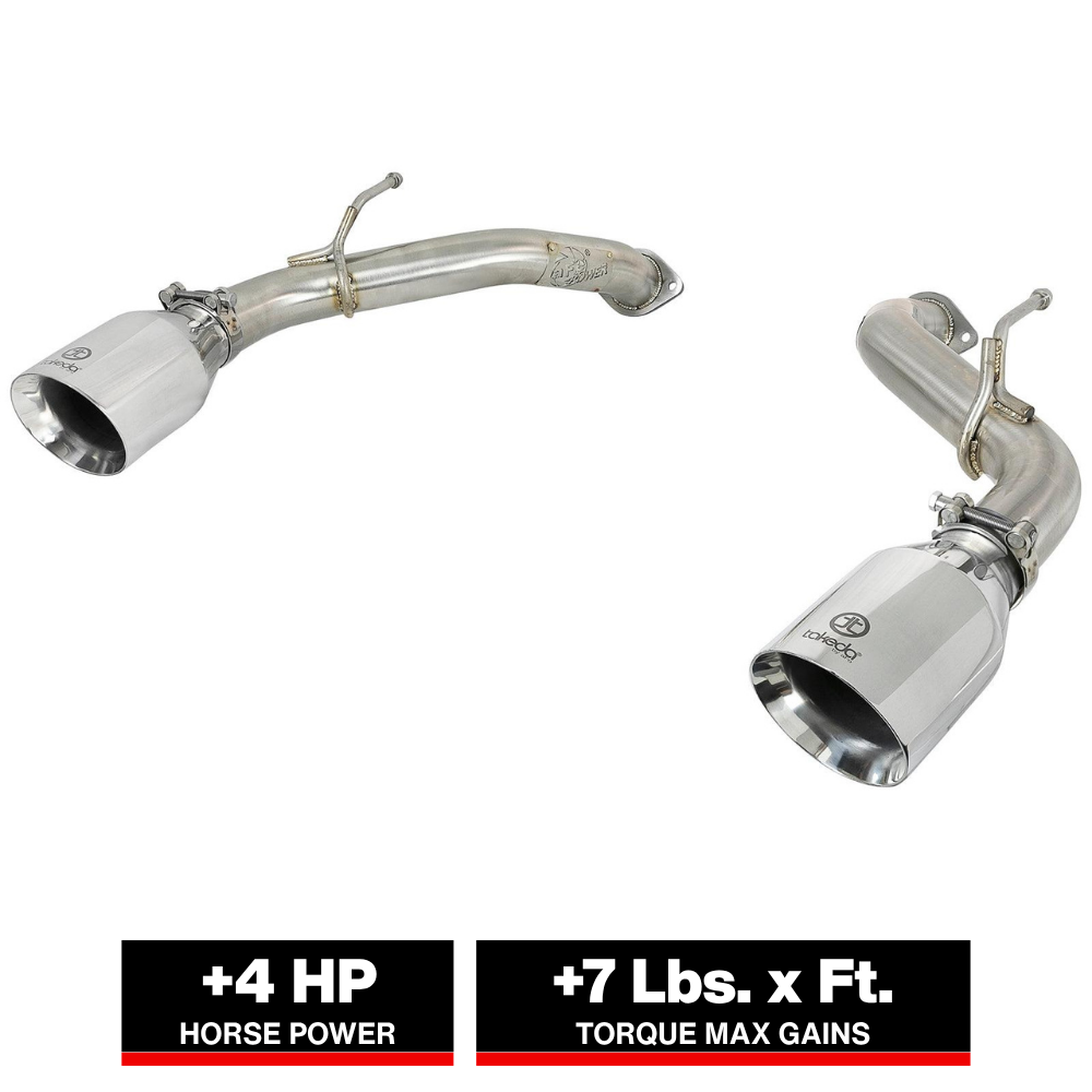 aFe Takeda 2.5in SS Axle-Back Exhaust | Infiniti Q50 (16-24) (49-36130NM-C)