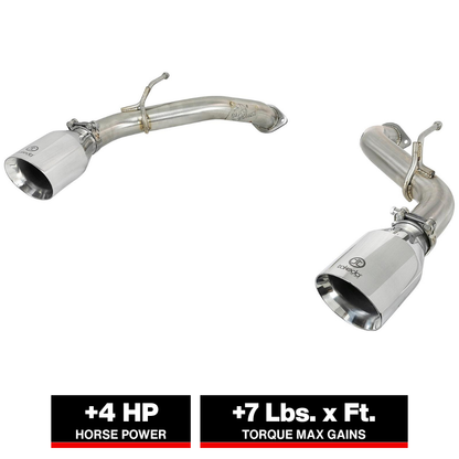 aFe Takeda 2.5in SS Axle-Back Exhaust | Infiniti Q50 (16-24) (49-36130NM-C)
