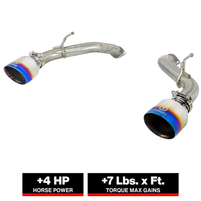 aFe Takeda 2.5in SS Axle-Back Exhaust | Infiniti Q50 (16-24) (49-36130NM-C)