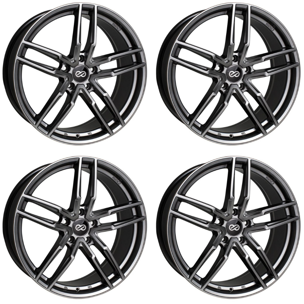 (set of 4) Enkei SS05 Hyper Gray | 18x8" +40mm | 5x110mm Wheel