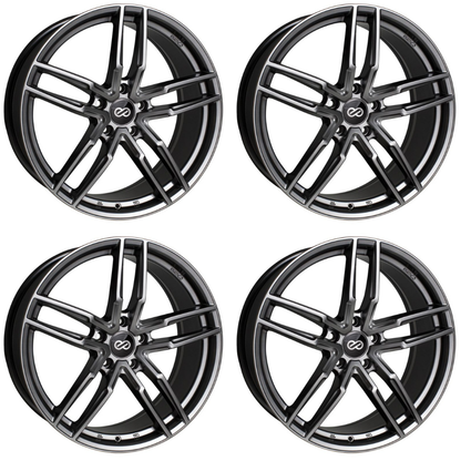(set of 4) Enkei SS05 Hyper Gray | 18x8" +40mm | 5x110mm Wheel