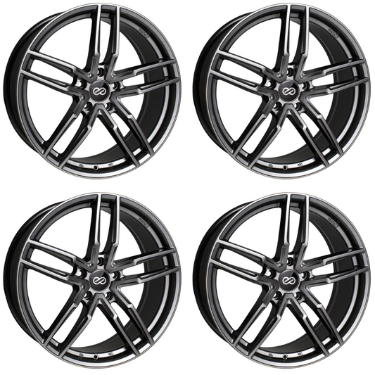 (set of 4) Enkei SS05 Hyper Gray | 18x8" +40mm | 5x110mm Wheel