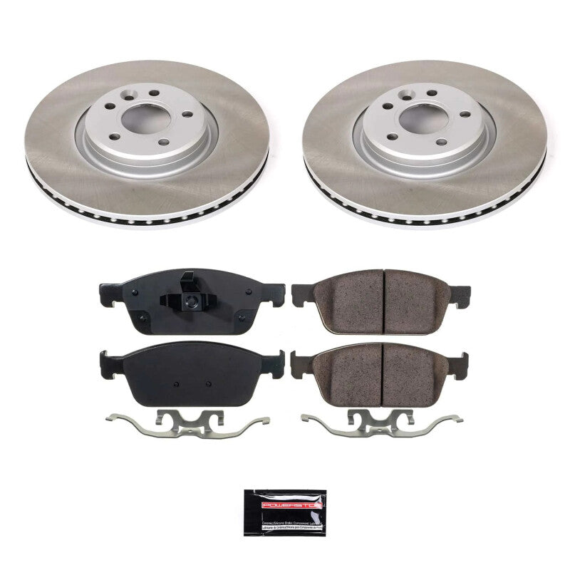 PowerStop Front Semi-Coated Rotor Kit | 2014–2018 Ford Transit Connect (SC6349)
