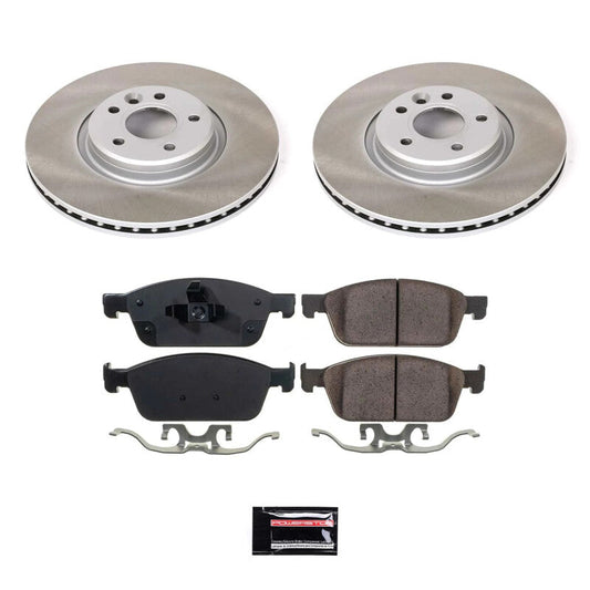 PowerStop Front Semi-Coated Rotor Kit | 2014–2018 Ford Transit Connect (SC6349)