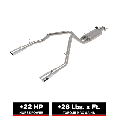 aFe Gemini XV 3in SS Cat-Back Exhaust w/ Cut-Out Polished Tips | Ram 1500 (19-21) (49-32081-P)