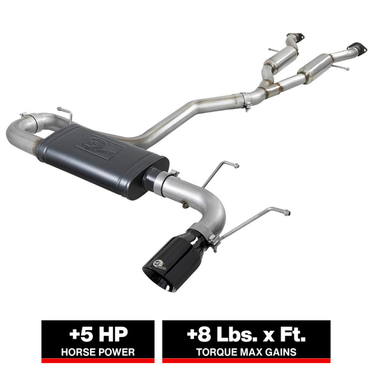 aFe 2.5in to 3in SS Cat-Back Exhaust w/ Black Tip | Jeep Grand Cherokee WK2 14-19 (49-38078-B)