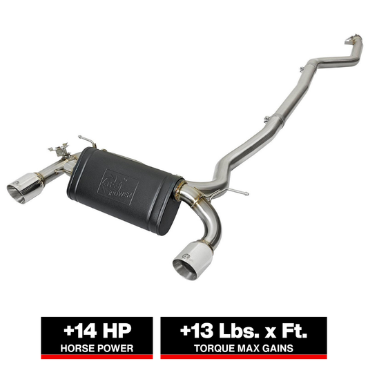 aFe SS Cat-Back Exhaust w/ Polished Tips | BMW 340i/340ix (16-17) (49-36334-P)