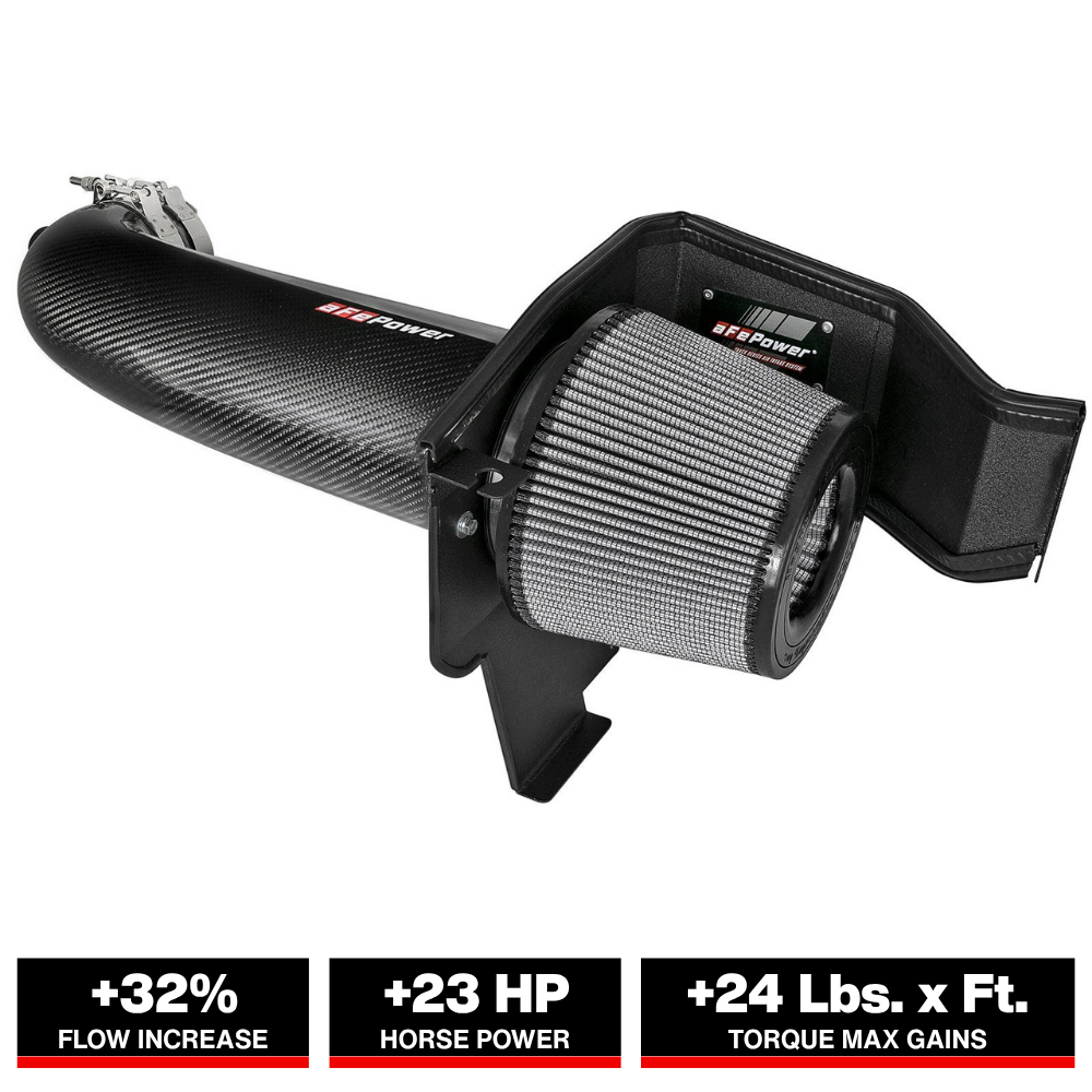 aFe Track Series CF Stage 2 Intake w/ Pro Dry S | Dodge Challenger V8 (11-18) (51-12162-C)