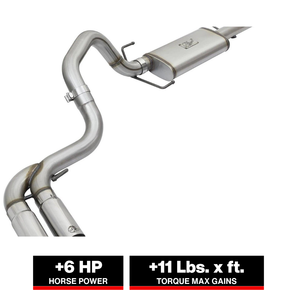 aFe 3in SS Cat-Back Exhaust w/ Mid-Side Tips | FJ Cruiser (07-14) (49-46030-P)
